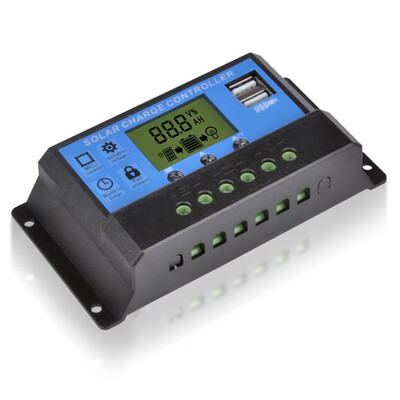 

LCD 1224V 102030A Solar Charge Controller Regulator Intelligent PWM Timer USB