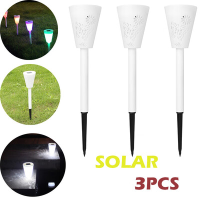 

〖Follure〗3Pcs Solar Garden Lights Colorful Landscape Walkway LED Lights