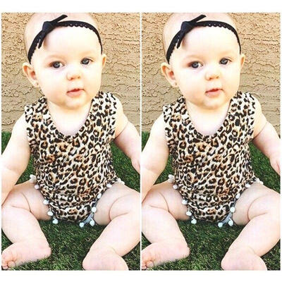 

Cute Newborn Infant Baby Girls Leopard Romper Bodysuit Jumpsuit Outfits Clothes 0-18M