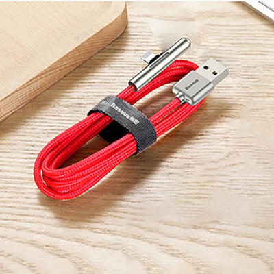 

Baseus Light Up Charge Cable Left Angled Cable 24A Fast Charging Cord For IPHONE