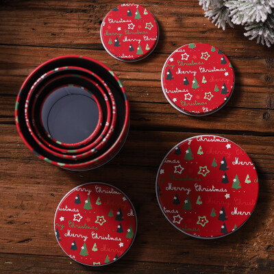 

Siaonvr Tin Container Christmas Jar Gift for Children 4PCS Candy Cookie Storage Box