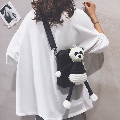 

Doll small bag female 2019 new Japanese Harajuku student canvas shoulder Messenger bag cartoon cute girl bag