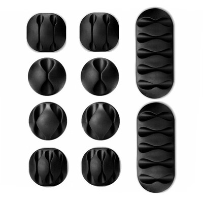 

Self-adhesive Cable Clips Desk Organizer Cord Management 10pcs