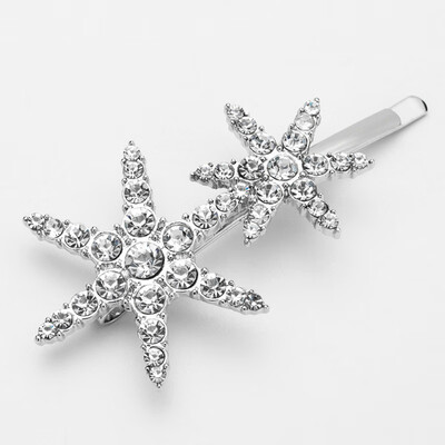 

Women Beach Crystal Star Metal Hair Clips Barrette Hairpin Bobby Pin Jewelry 1pcBrand Hair Accessories
