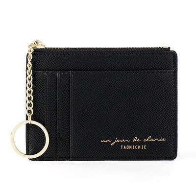 

Women Wallets 2019 Fashion Leather Zipper Purse Metal Chains Coin Purse Card Holder Money Bag 9 Colors Letters Print Wallets