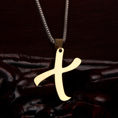 

A-Z 26 Letters Gold Colors Pendant Necklaces Women Choker Necklace Jewelry