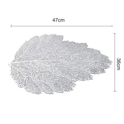 

Stamping Hollow Placemat Table Mats For Leaf Shape Table Decoration Accessories Tableware Woven Non-Slip Dining Table Mats