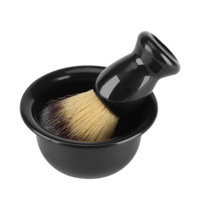 

Greensen 4Pcs Shaving Kit Manual Razor Stainess Steel Stand Holder Brush Bowl Set