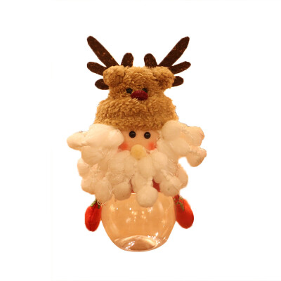 

Toponeto Merry Christmas Children Santa Claus Snowman Elk Candy Packaging Candy Jar Bin
