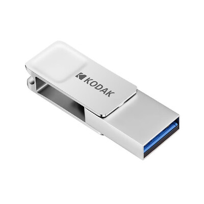 

Kodak K223C 128G Type-C USB31 U Disk Metal Portable USB Flash Drive Mini Memory Stick Car Pen Drives Flashdisk Silver for Phone C