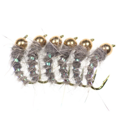 

New Arrived 6 PcsSet Copper John Bead Head Prince Nymph Flies Trout Fly Fishing Bait 12
