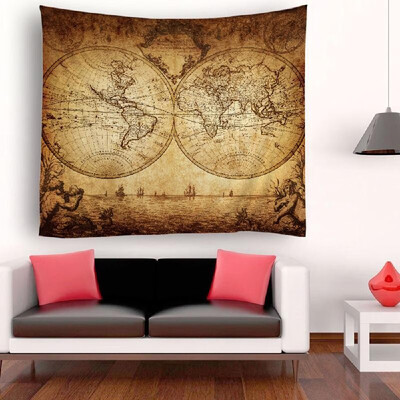 

Tapestry Wall Hanging World Map Tapestries Wall Decorative Tapestry for Bedroom Living Room Dorm 512"X591"