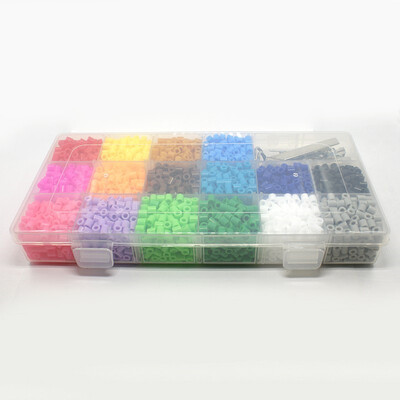 

PH PANDAHALL 3000pcs 16 Colors Fuse Melty DIY Beads for Kids Craft making with 5pcs Iron Brooch Pin Backs