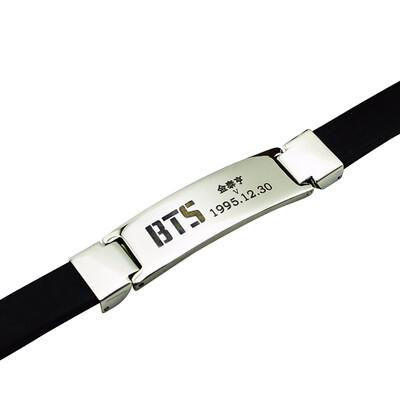 

Kpop BTS Bracelet Bangtan Boys Wristband Stainless Steel Cuff Bangle Bracelet Hot Gift for ARMY