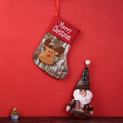 

Toponeto Christmas Stocking Large Sock Santa Claus Candy Gift Bag Xmas Tree Hanging Decor