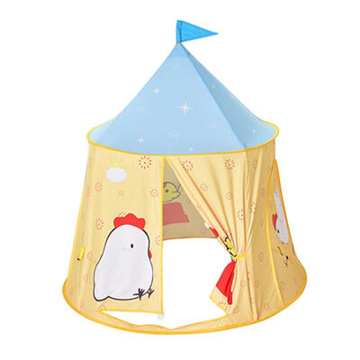 

Cartoon Chicken Kids Hang Flag Teepee Tent Baby Play House Princess Castle