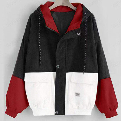 

Womens Casual Long Sleeve Vintage Tops Coat Hoodie Plus Size Baseball Jacket