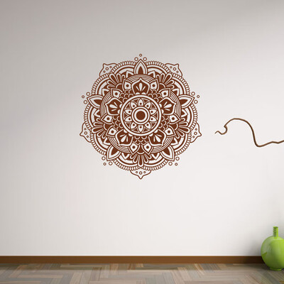 

〖Follure〗Mandala Flower Indian Bedroom Living Room Wall Stickers Decal Art Mural Home