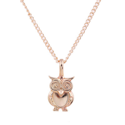 

Fashion Jewelry New Gold-color Wisdom Owl Alloy Clavicle Bones Pendant Short Necklace For Women