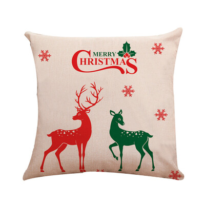 

Tailored Christmas Linen Square Throw Flax Pillow Case Decorative Cushion Pillow Cover