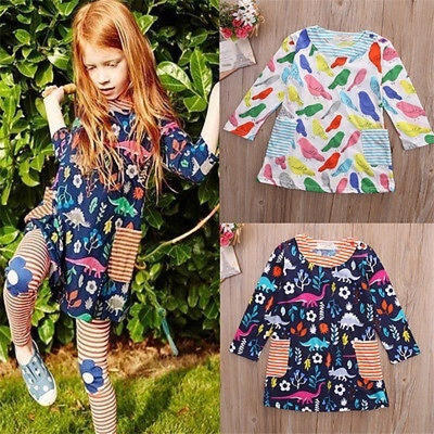 

2-7Y Baby Kids Girls Dress Toddler Princess Party Tutu Summer Floral Dress Tops