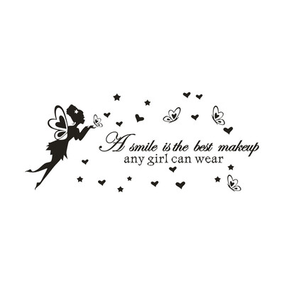 

〖Follure〗A Smile Is The best Makeup Any Girl Can Wear PVC Wall Sticker Home Decor DIY Art