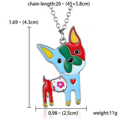 

Fashion Paint Animal Dragon Butterfly Dog Cat Pendant Necklace Women Jewelry 2019 New