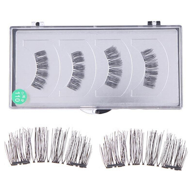 

4pcs 3D Magnetic False Eyelashes Double Magnet Full Strip Reusable Eye Lash