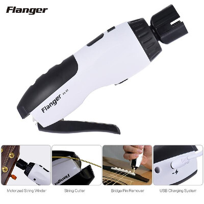 

Flanger FX-02 3-in-1 Multifunctional Restringing Tool Motorized String Winder Strings Cutter Bridge Pin Remover Built-in Rechargea