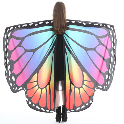 

Women Fancy Long Butterfly Wings Fairy Cape Scarf Scarves Wrap Printing Shawl