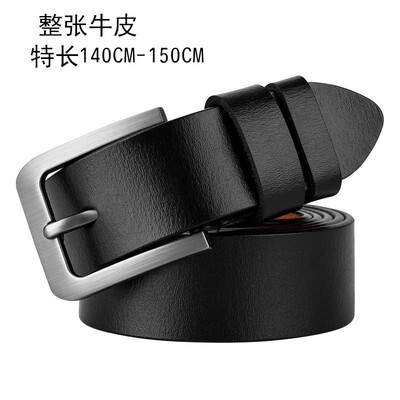 

Amazon large size mens leather pin buckle belt lengthening casual long leather belt fat pants belt