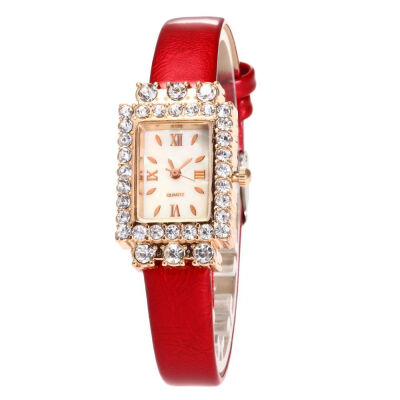 

Fine watch with small dial watch ladies fashion diamond square watch rectangular European&American simple watch