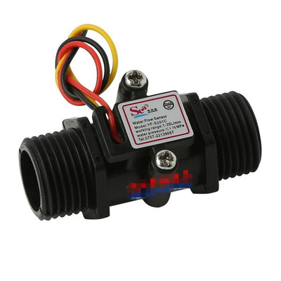

2PCS Water Flow Meter Flowmeter Hall Flow Sensor indicator counter caudalimetro black G12 05-25Lmin 12MPa F6Q Flow sensor