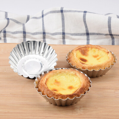 

Siaonvr 5PCS Egg Tart Aluminum Cupcake Cake Cookie Lined Mold Mould Tin Baking Tool Hot