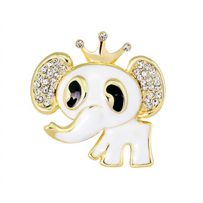 

Wome Cartoon Design Rhinestone Alloy Brooch Adorable Pin Girls Clothes Decorative Badge Breastpin Corsage