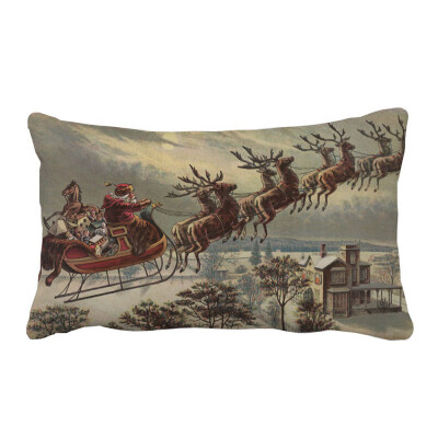 

〖Follure〗Christmas Pillowcase Soft Sofa Cushion Home Decoration Pillow Case Waist Cushion