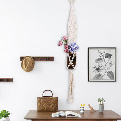 

Greensen Pot Holder Macrame Plant Hanger Hanging Planter Basket Rope Braided Craft