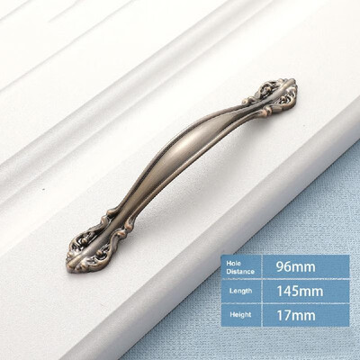 

Cabinet Pull Kitchen Cupboard Door Draw Handles Knobs Vintage European Style Aluminium Alloy Furniture Cabinet Hardware with Screw