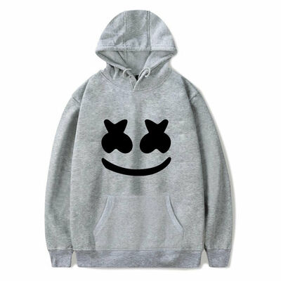 

Men Smiling Face Hoodie Slim Hooded Sweatshirts Sport Sweater Pullover Outwear