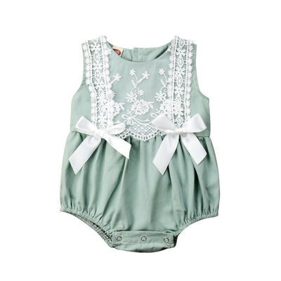 

Summer Toddler Baby Girl Lace Flower Bodysuit Romper Jumpsuit Sunsuit Clothes