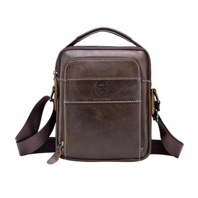 

BULLCAPTAIN Handbags Men Shoulder Packs Soft Genuine Leather Crossbody Bags