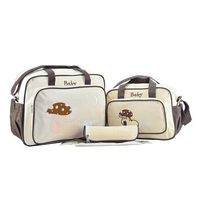 

4pcs Mummy Bag Large Capacity Embroidery Travel Maternity Diaper Baby Bag