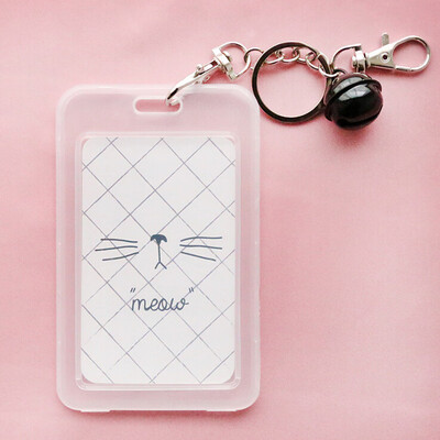 

Toponeto Creative Keychain Girl Cute Student Card Bank Card Bus ID Card Set Transparent