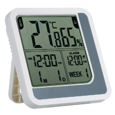 

LCD Digital Indoor Thermometer Hygrometer Room ℃℉ Temperature Humidity Gauge Meter Alarm Clock Thermo-Hygrometer with Max Min Val