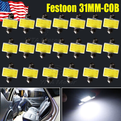 

20X Super Bright White 3031MM Festoon COB LED Interior Light Bulb DE3175 DE3022