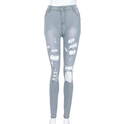 

Tailored Women Casual Slim Skinny Mid Waist Jeans Denim Long Pants Jeans Slim Trousers