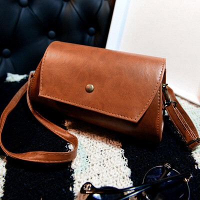 

Fashion Women Shoulder Bag PU Leather Flap Front Magnetic Press Stud Closure Crossbody Bag