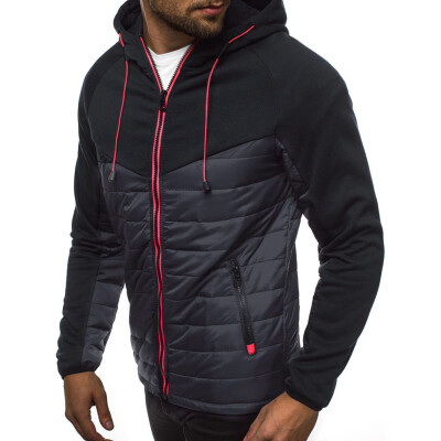 

Toponeto Men Casual Long Sleeve Patchwork Hoodie Hooded Sweatshirt Top Tee Outwear Blouse