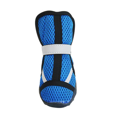 

4 PcsLot Spring Summer Mesh Pet Shoes Large Dog Anti Slip Shoe Breathable Dog Shoes Pet Supplies