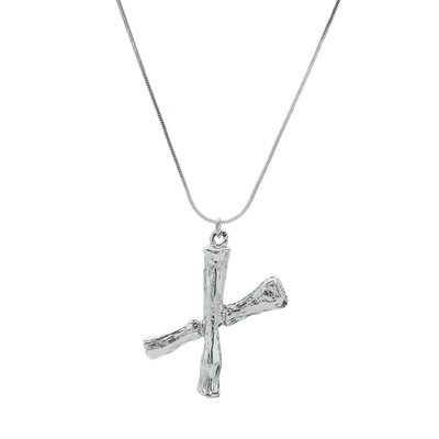 

Silvery Initial Letters Necklace Women Color Chain 2018 Fashion Long Necklaces Big Pendant Statement Necklace Collier Femme